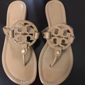 Nude patent Tory Burch sandals size 7.5